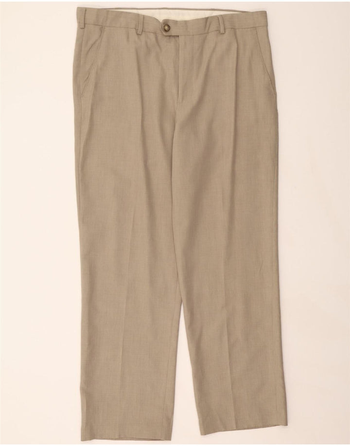 IZOD Mens Straight Suit Trousers W38 L32 Beige Vintage Izod and Second-Hand Izod from Messina Hembry 