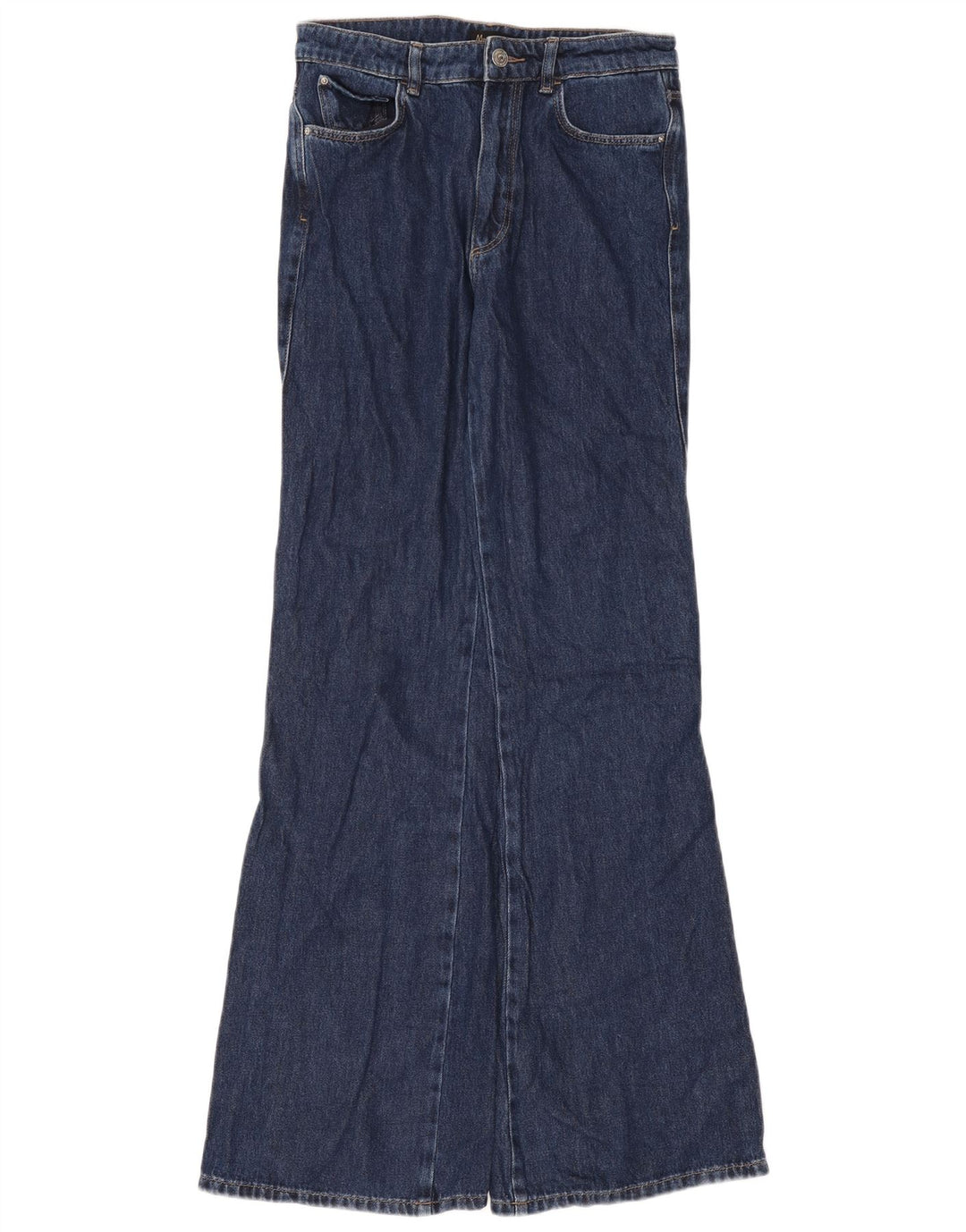 Damskie jeansy rozkloszowane Massimo Dutti EU 38 Small W28 L34 Granatowa bawełna