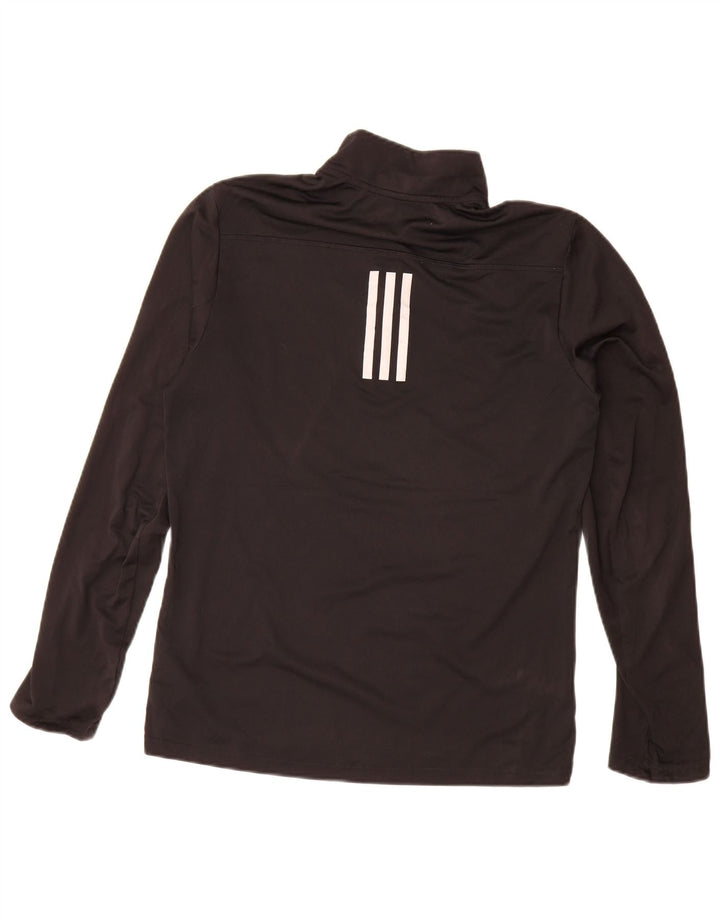 Adidas Męskie Aeroready Zip Neck Sweter Dresowy Top Mały Czarny Poliester