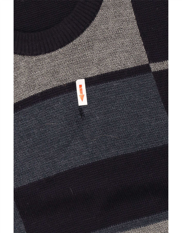 Marks & Spencer Męski sweter St. Michael z okrągłym dekoltem, duży, granatowy