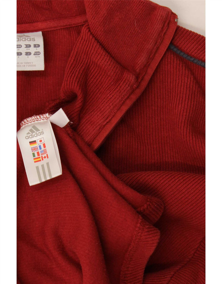 Męska bluza Adidas z zamkiem błyskawicznym, średnia czerwień
