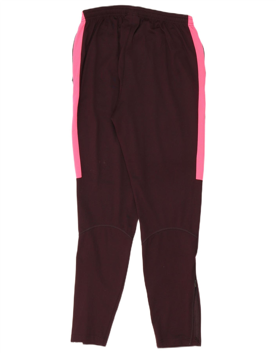 NIKE Womens Tracksuit Trousers UK 14 Medium  Burgundy Colourblock