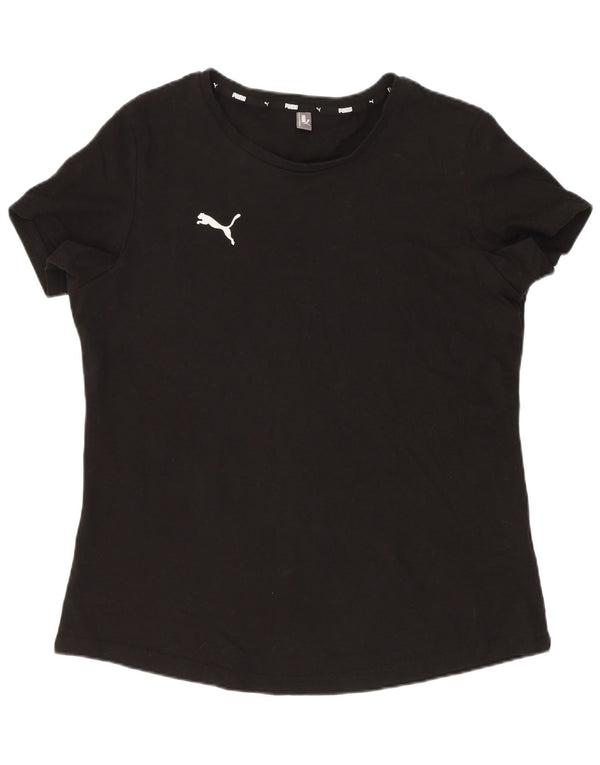 T-shirt damski Puma Top UK 18 XL, czarny, bawełniany
