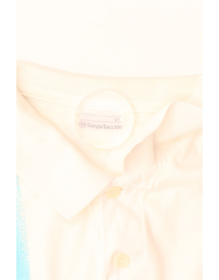 Męska koszulka polo SERGIO TACCHINI EU 52 w duże białe paski