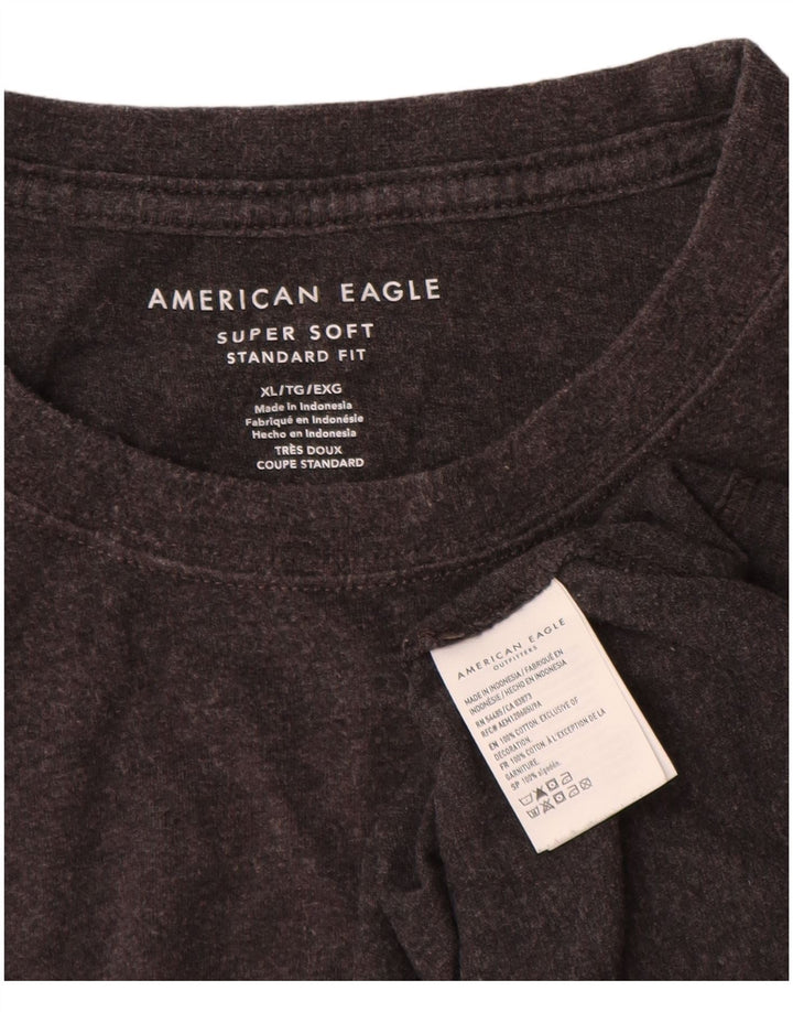 T-shirt męski American Eagle o standardowym kroju, XL, szary, bawełniany
