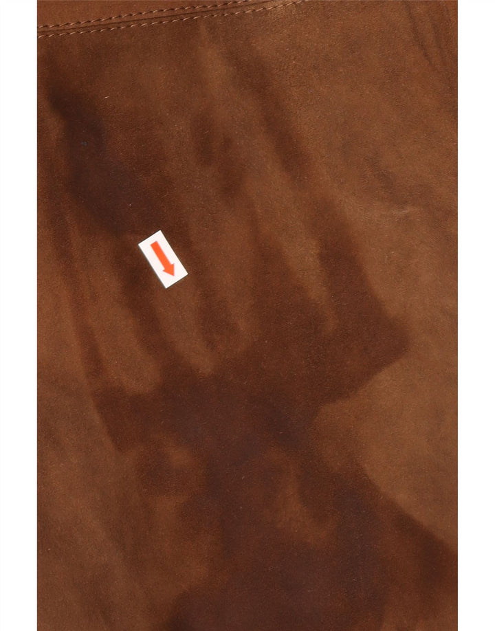 STRONG & FISHER LTD Damski płaszcz zamszowy w stylu vintage, UK 18 XL, brązowy, klasyczny