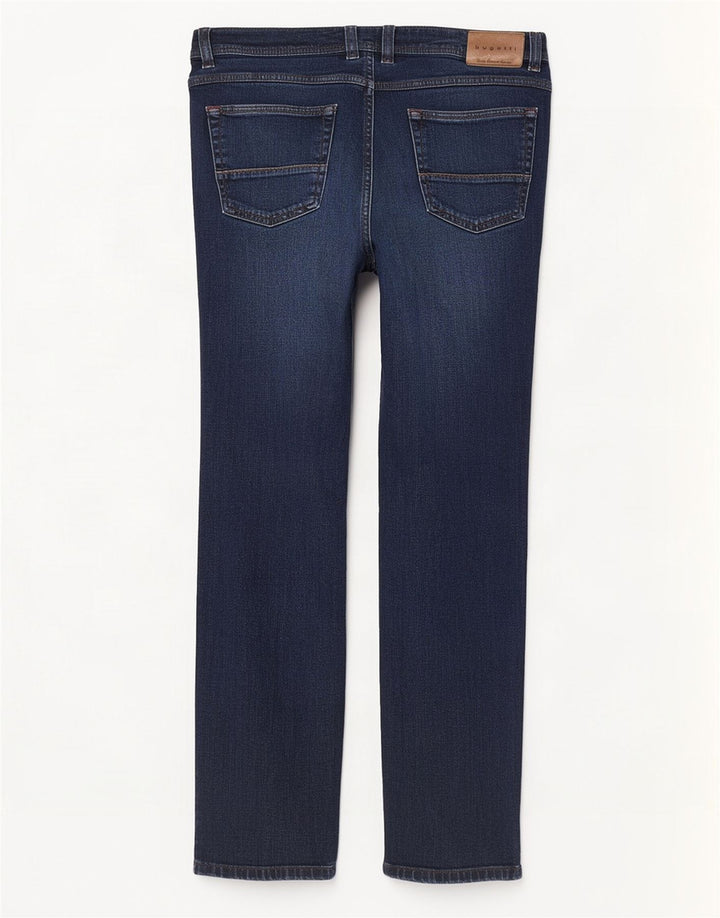 Bugatti Męskie Nevada Straight Jeans W36 L32 Granatowa Bawełna