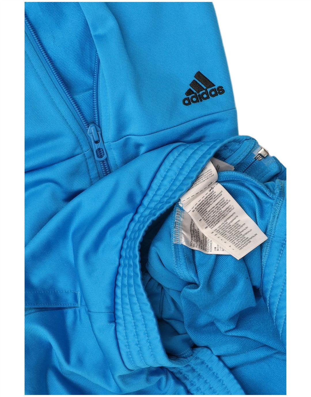 Męska kurtka dresowa ADIDAS z grafiką, mała niebieska, poliester