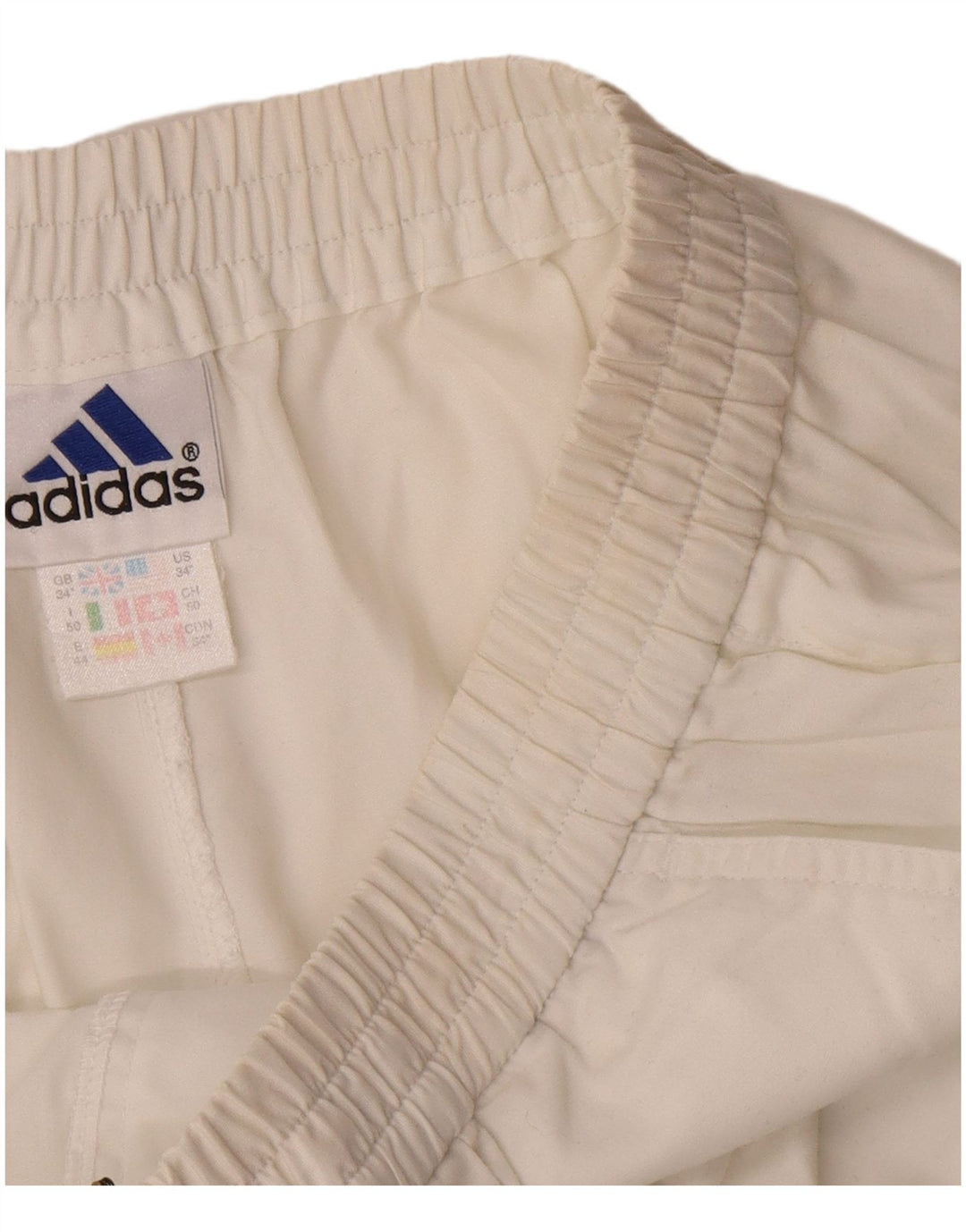 Adidas Męskie Spodenki Chino W34 Duże Białe Poliester