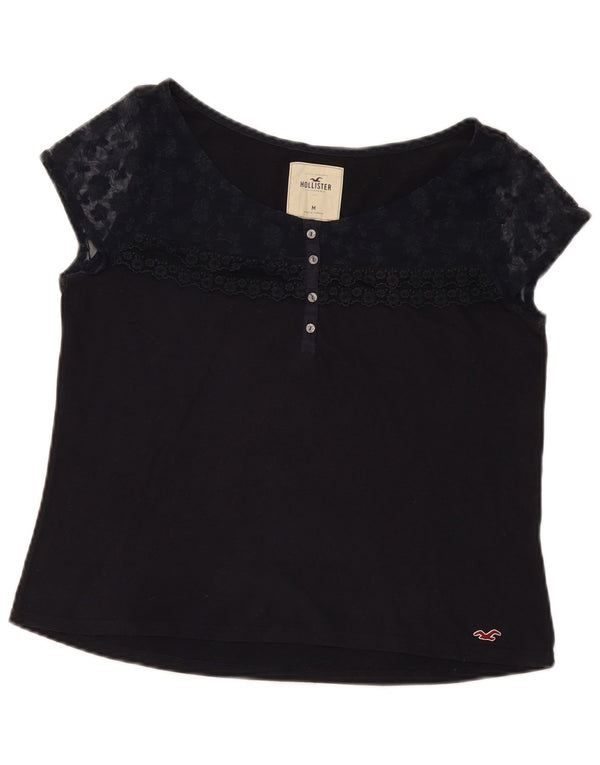 Bluzka damska Hollister Top UK 14 Średni granatowy w kwiaty
