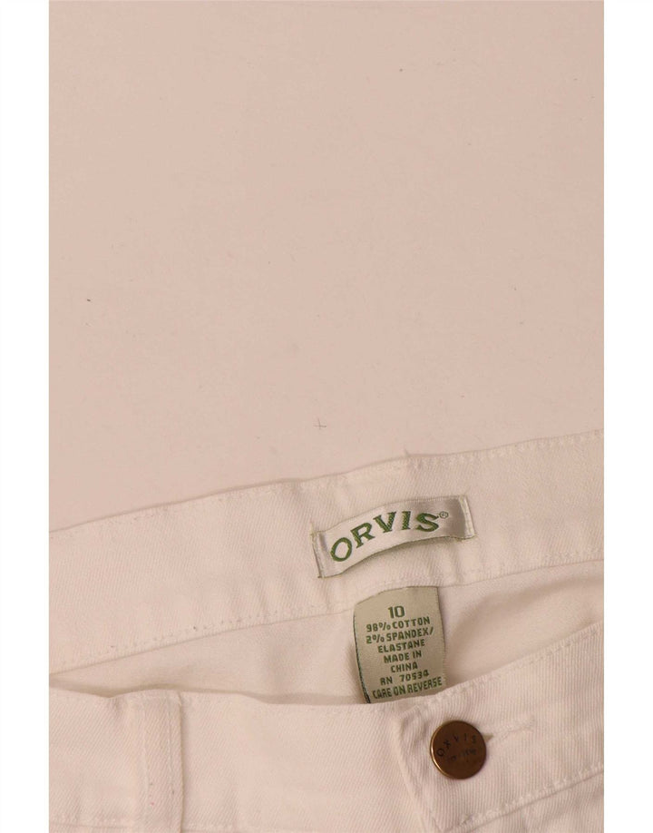 Damskie proste dżinsy Orvis US 10 Large W30 L28 Biała bawełna