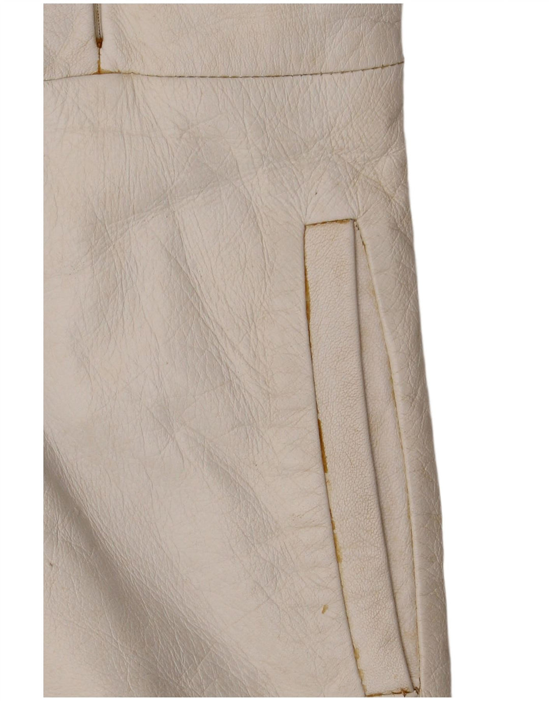 CONBIPEL Damska kurtka skórzana z kapturem IT 42 Średnia biała skóra