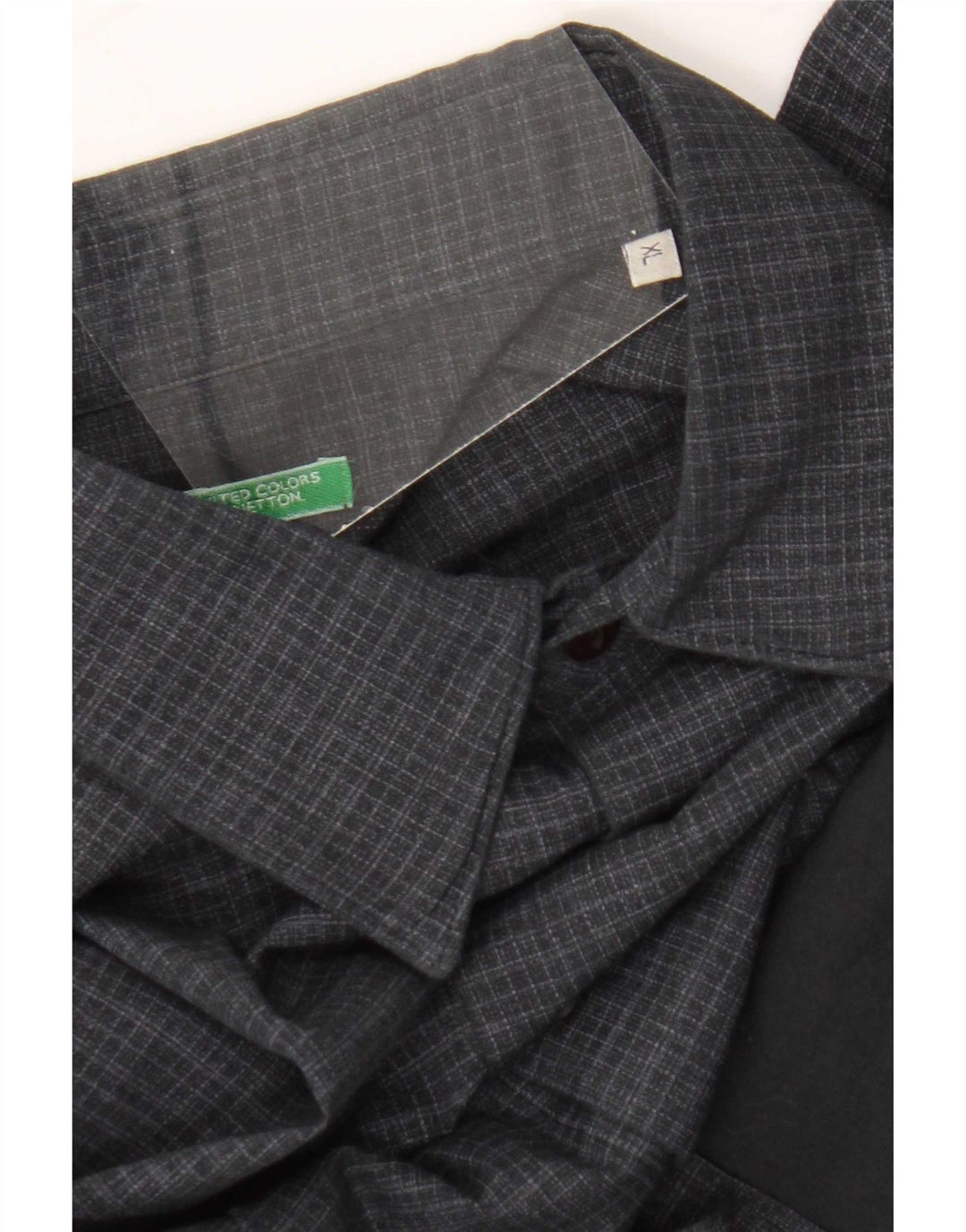 Koszula męska Benetton XL w kolorze granatowym w kratkę