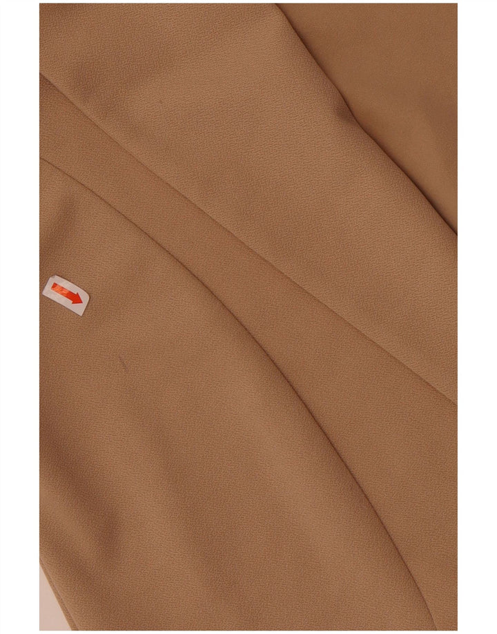 Damska marynarka Quiz z rękawami 3/4 i otwartymi, UK 12, średni beżowy poliester