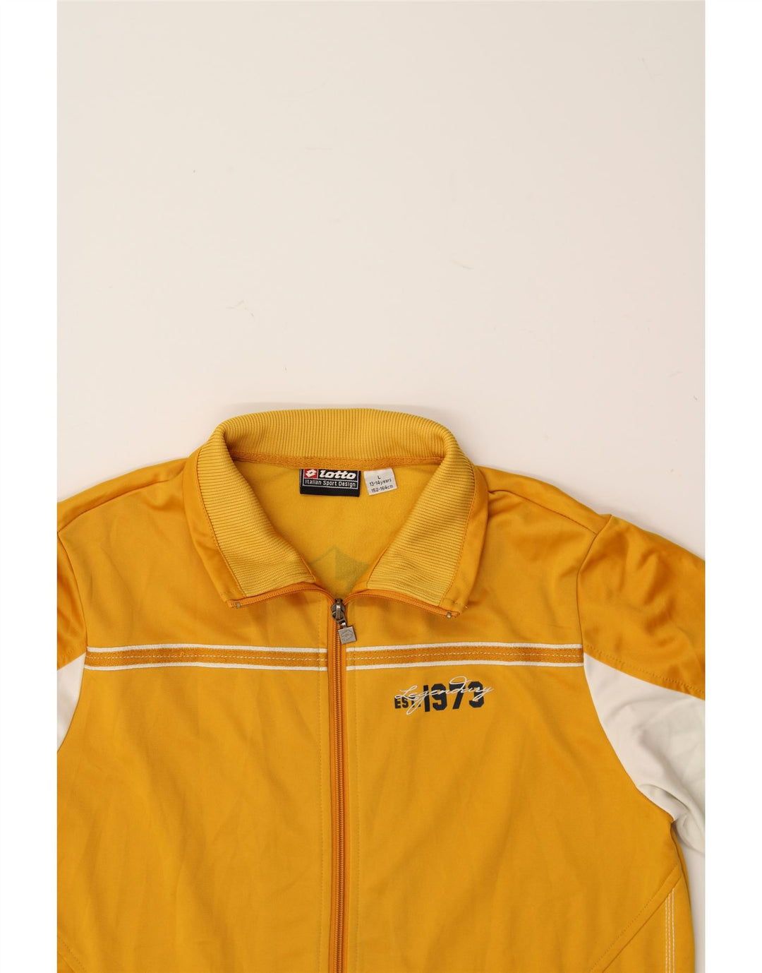 LOTTO Boys Tracksuit Top Jacket 13-14 Years Large Yellow Colourblock Vintage Lotto and Second-Hand Lotto from Messina Hembry 