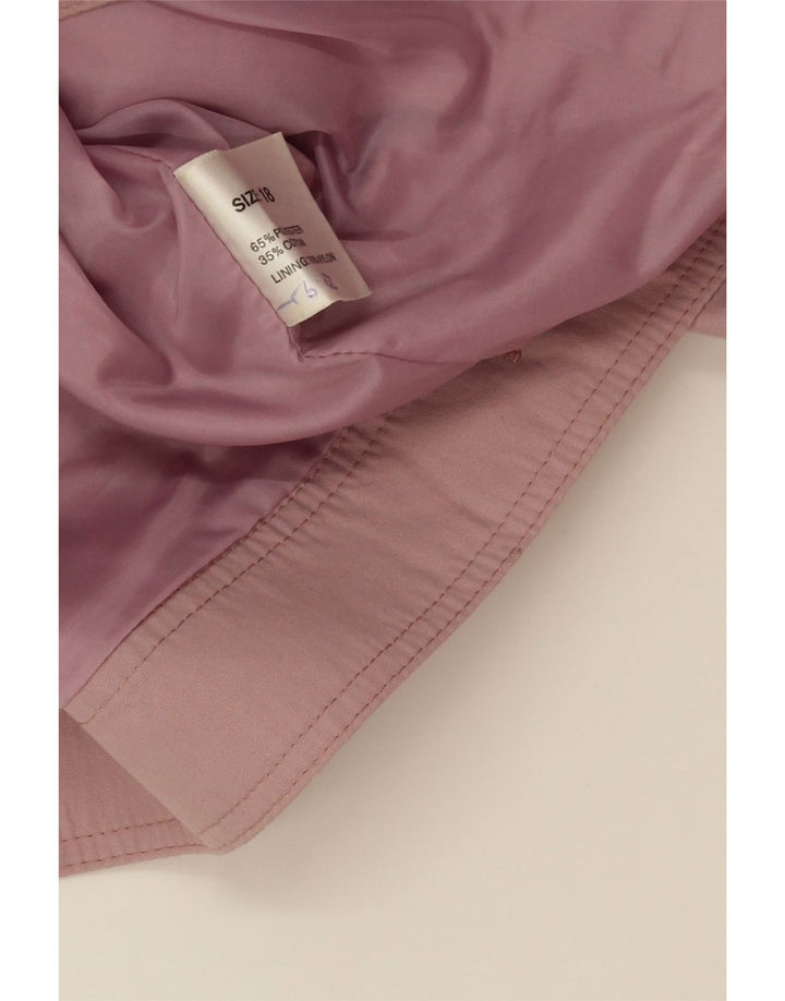 DAVID BARRY Womens Bomber Jacket UK 18 XL Pink Polyester Vintage David Barry and Second-Hand David Barry from Messina Hembry 