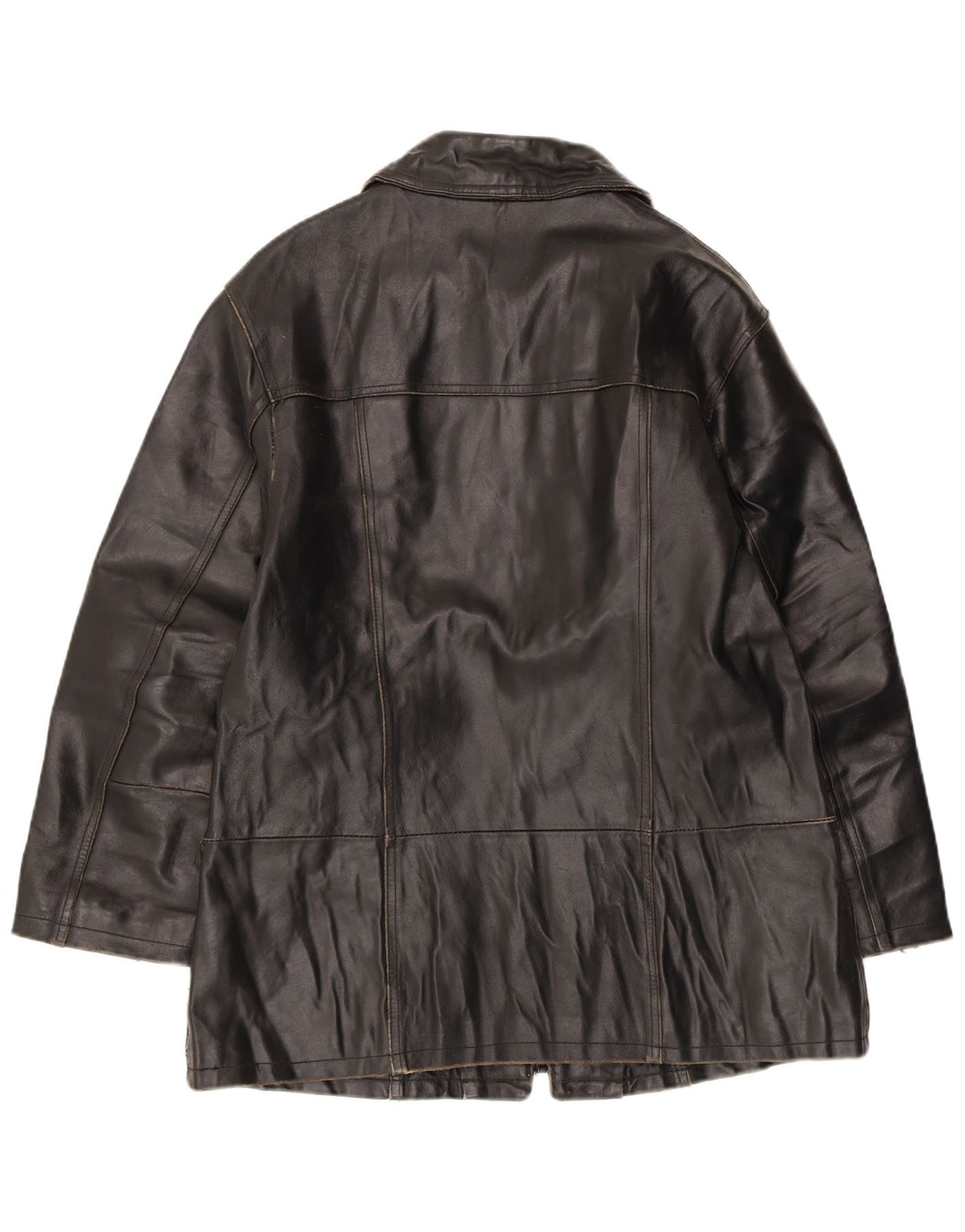 Kurtka skórzana damska VINTAGE IT 42 Średnia czarna skóra