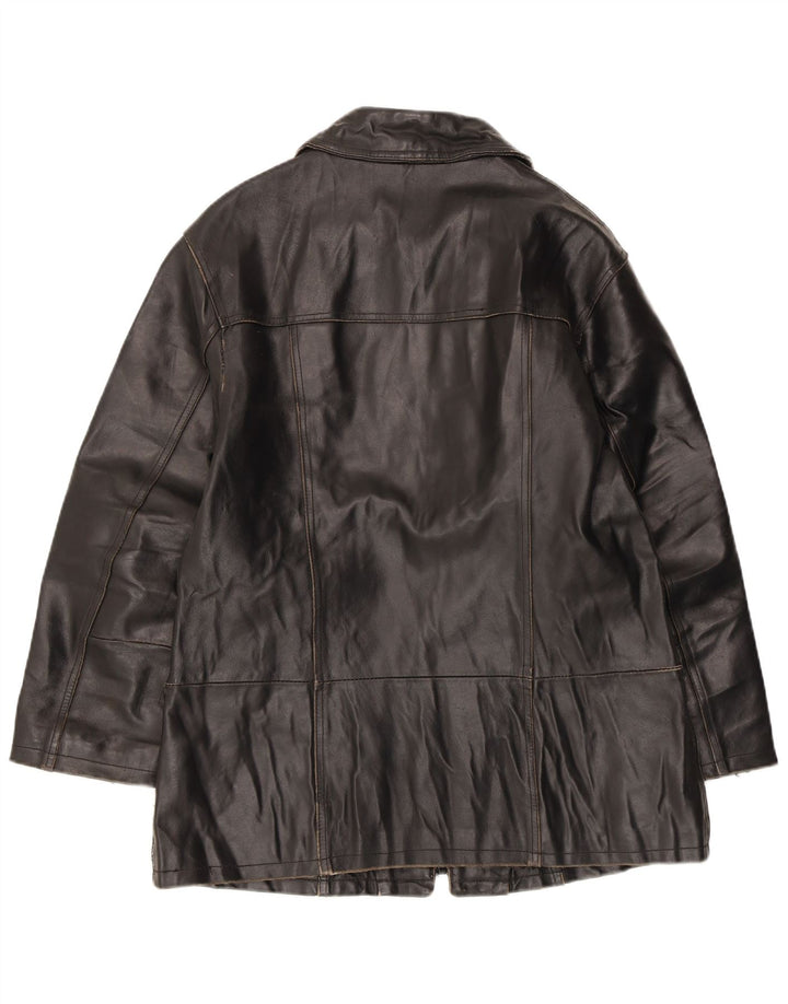 Kurtka skórzana damska VINTAGE IT 42 Średnia czarna skóra