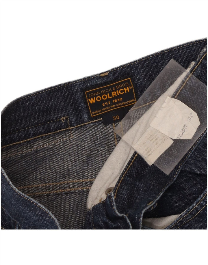 Męskie proste dżinsy Woolrich W30 L29 Niebieskie bawełniane