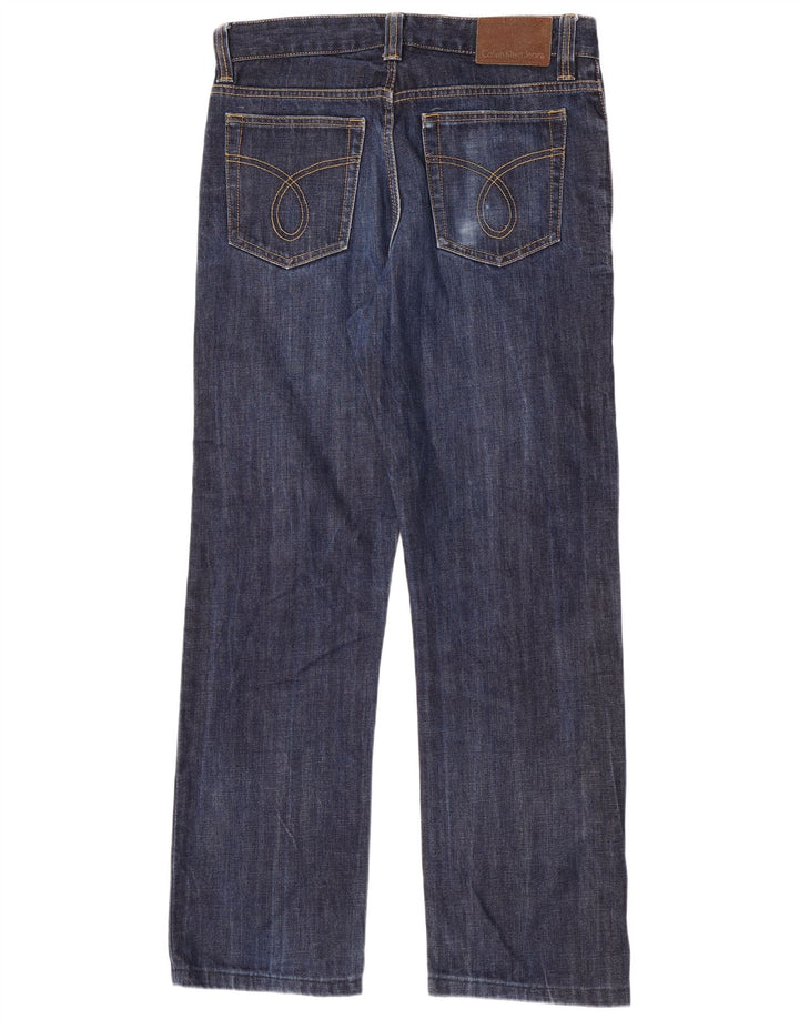 Damskie jeansy Calvin Klein Straight W33 L31 Granatowe