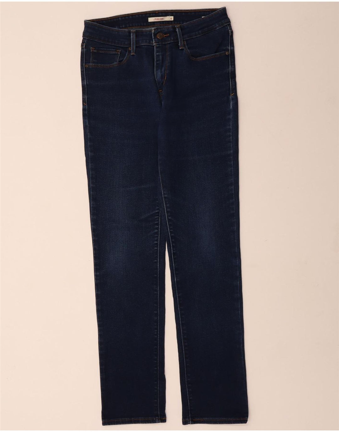 Damskie jeansy skinny ze średnim stanem LEVI'S US 8 Medium W28 L30 Niebieska bawełna