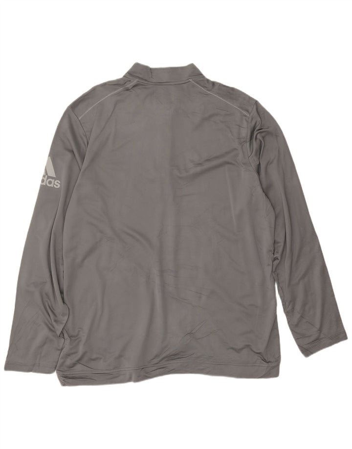 Adidas Męskie Climawarm Graphic Zip Neck Pullover Dres Top XL Szary