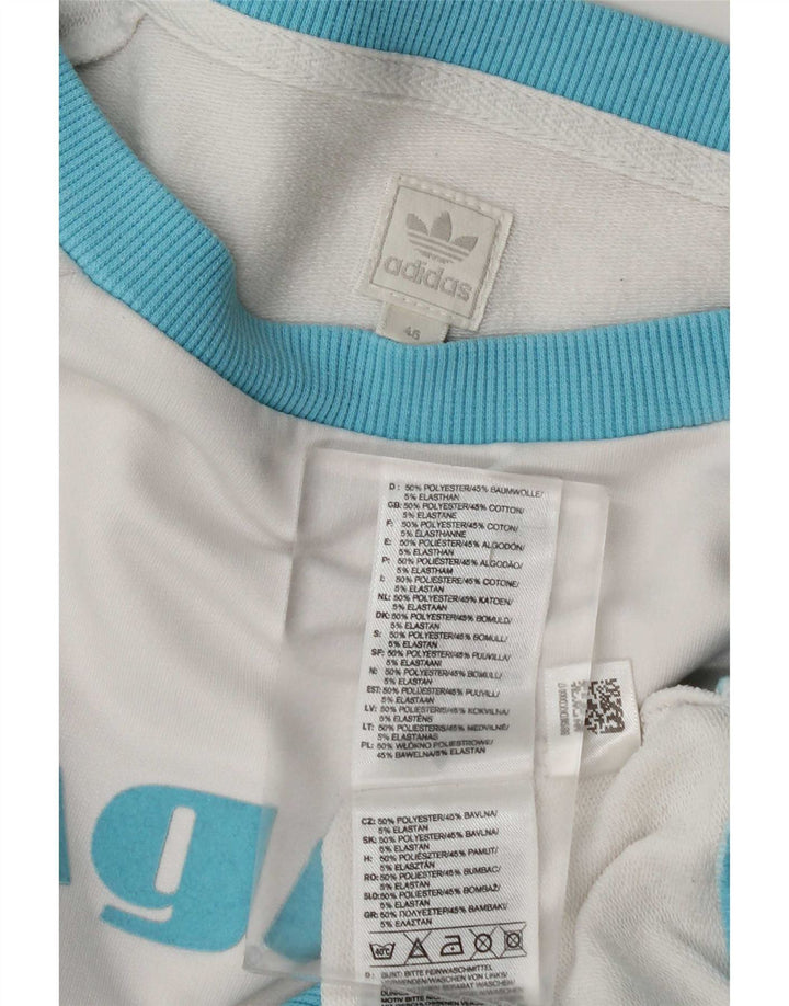 Damska bluza Adidas Graphic Jumper IT 46 Duży biały poliester