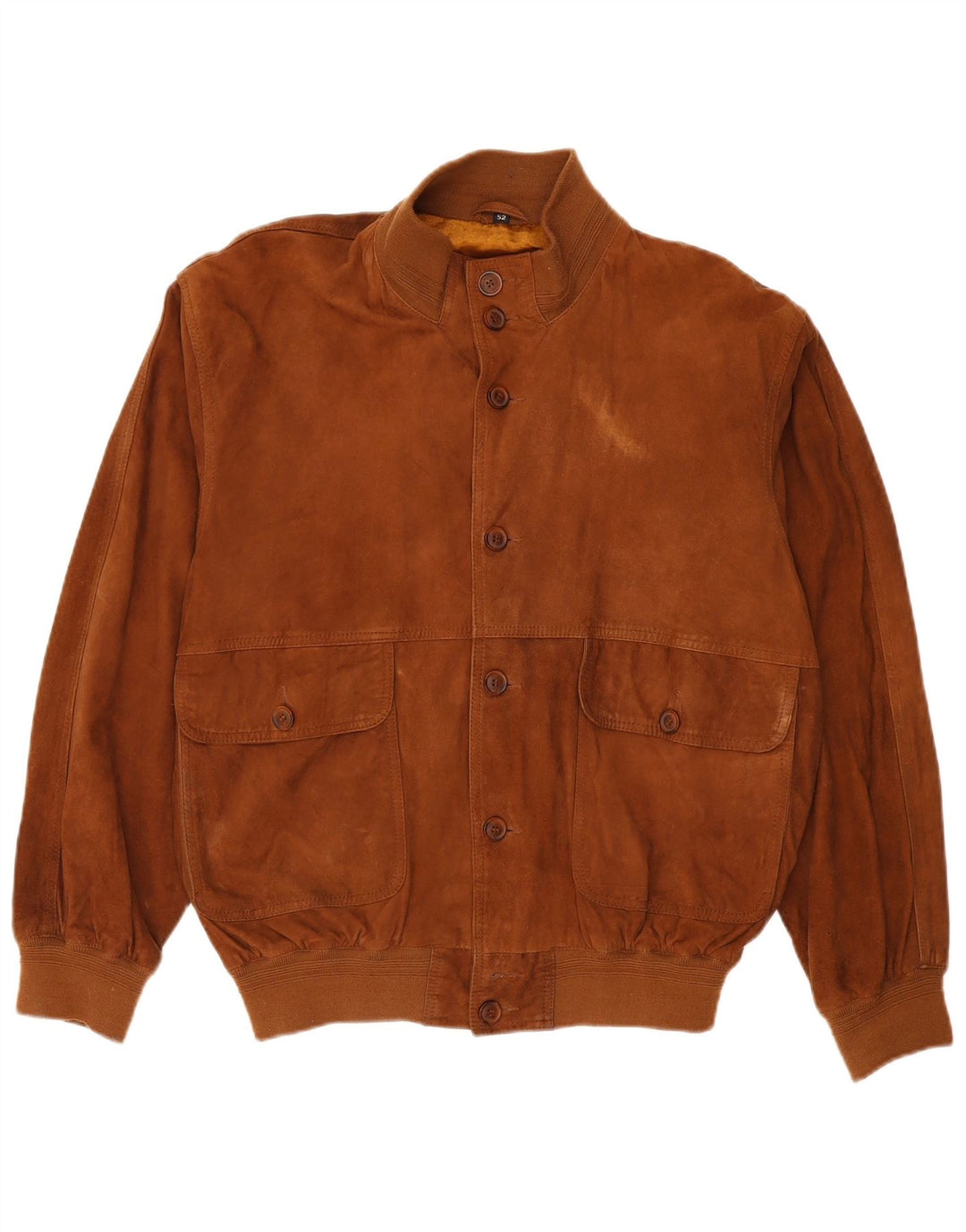 Męska zamszowa kurtka bomber MASTERPELLE IT 52 XL, brązowa skóra