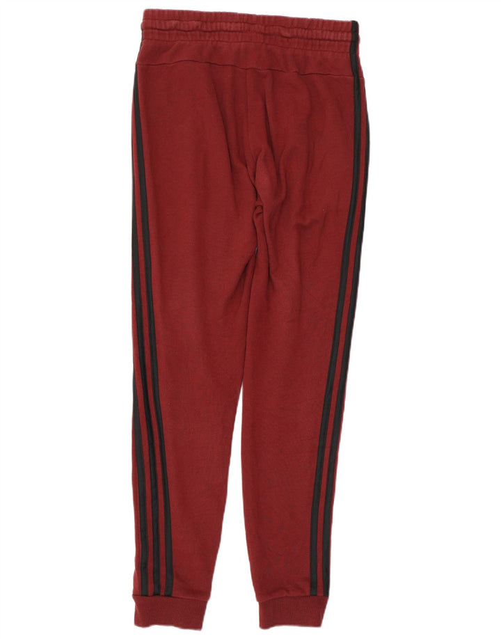 Damskie spodnie dresowe ADIDAS Joggers UK 4/6 XS Burgundowa bawełna
