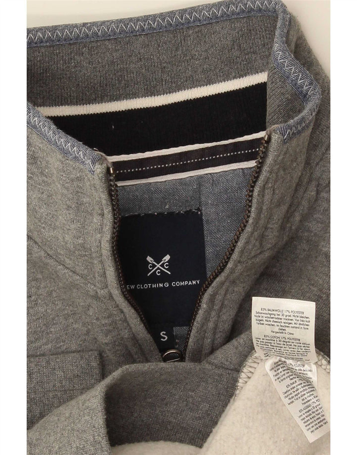 Crew Clothing Męska bluza z zamkiem błyskawicznym, mała, szara, bawełniana