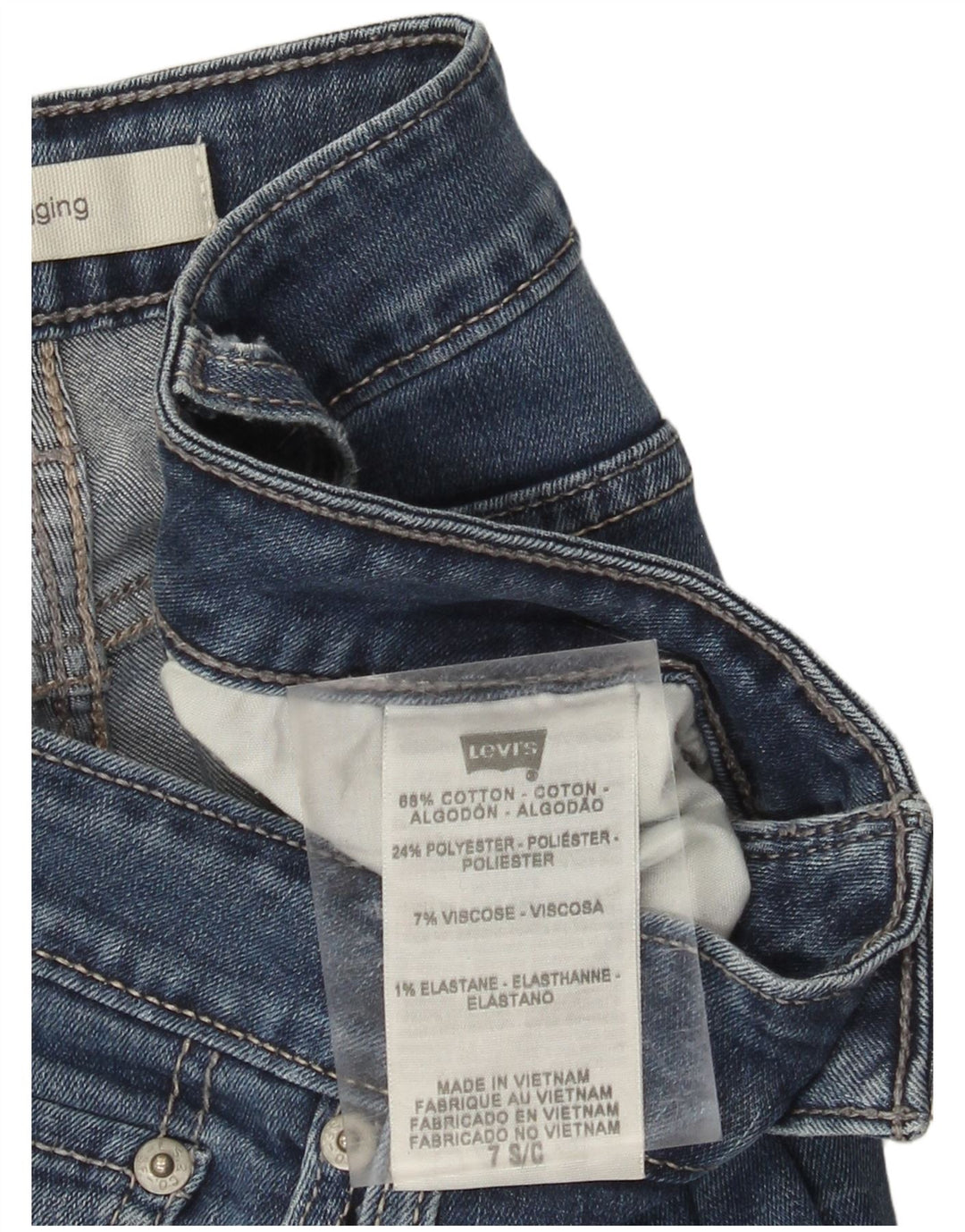 LEVI'S Damskie dżinsy rurki 535 Legging US 7 Medium W28 L27 Niebieskie bawełniane