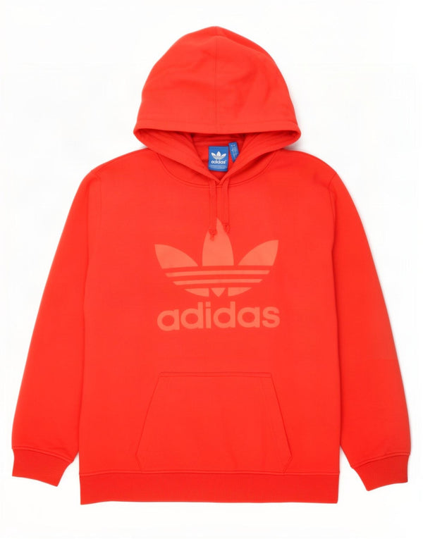 Męska bluza z kapturem Adidas Graphic, duża, czerwona, bawełniana
