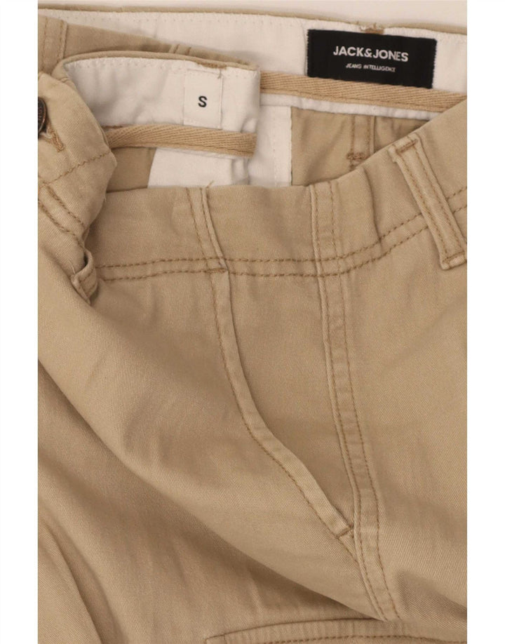 Męskie spodenki cargo Jack & Jones, małe W32, beżowa bawełna