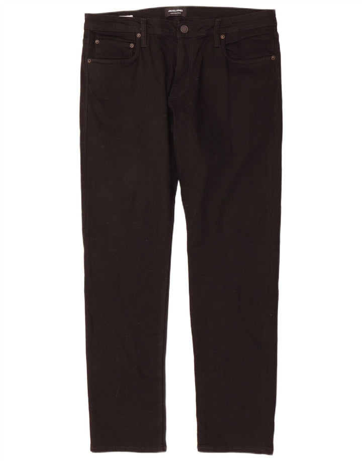 Męskie jeansy typu slim Jack & Jones W36 L32, czarne, bawełniane