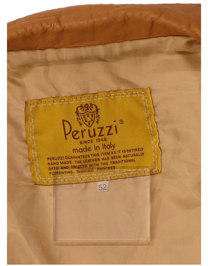 Damska kurtka skórzana Peruzzi IT 52 2XL Beżowa skóra