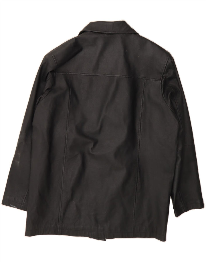 VINTAGE Womens Leather Jacket UK 14 Large Black Leather Vintage Vintage and Second-Hand Vintage from Messina Hembry 