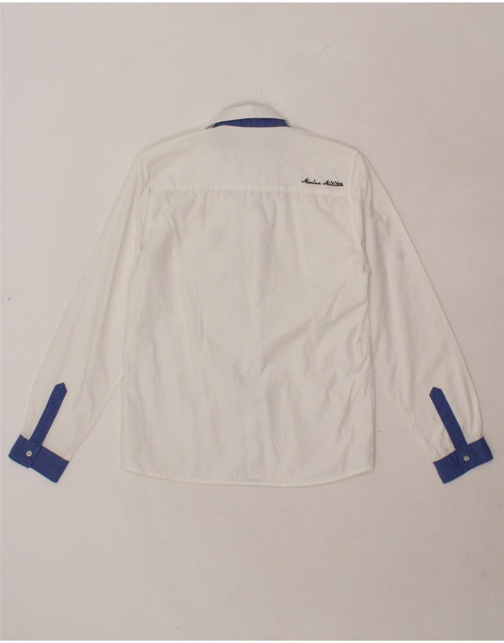 MARINA MILITARE Boys Shirt 11-12 Years White Vintage Marina Militare and Second-Hand Marina Militare from Messina Hembry 
