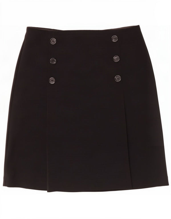 Marks & Spencer Damska spódnica w kształcie litery A UK 12 Medium W30 Czarny poliester