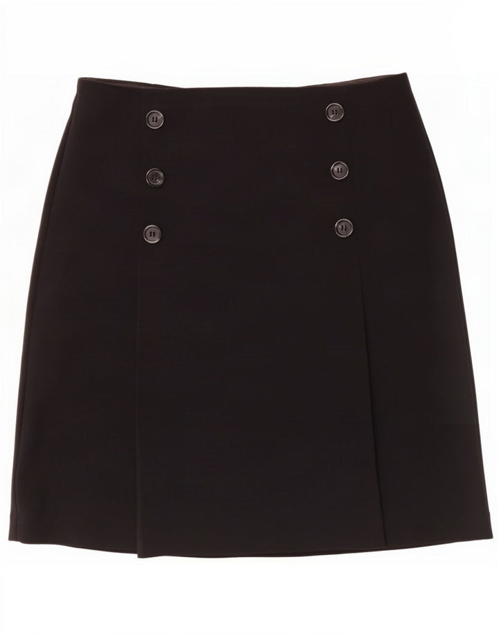 Marks & Spencer Damska spódnica w kształcie litery A UK 12 Medium W30 Czarny poliester