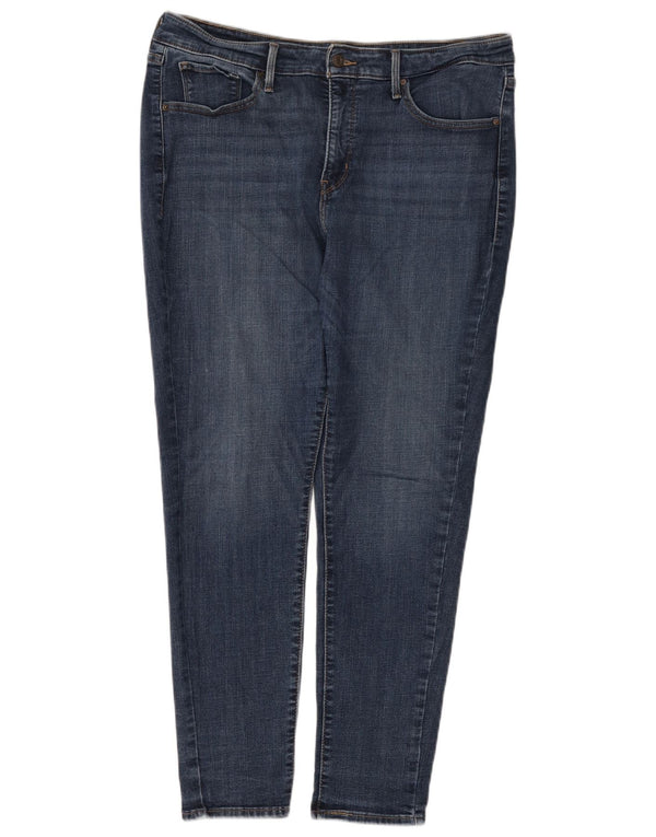 Damskie dżinsy Levi's Shaping Skinny US 18 2XL W36 L30 Granatowa bawełna