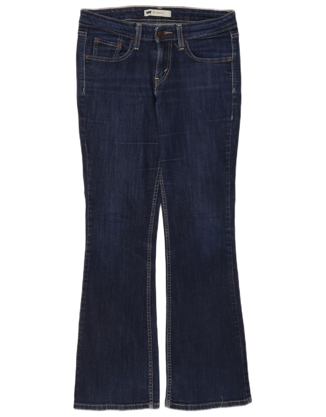 Damskie jeansy Levi's 518 Super Low Bootcut US 7 Medium W30 L30 Granatowe