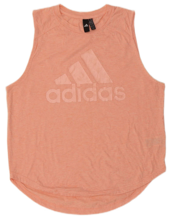 Damska kamizelka graficzna Adidas Top UK 16/18 Duża pomarańczowa bawełniana nakrapiana