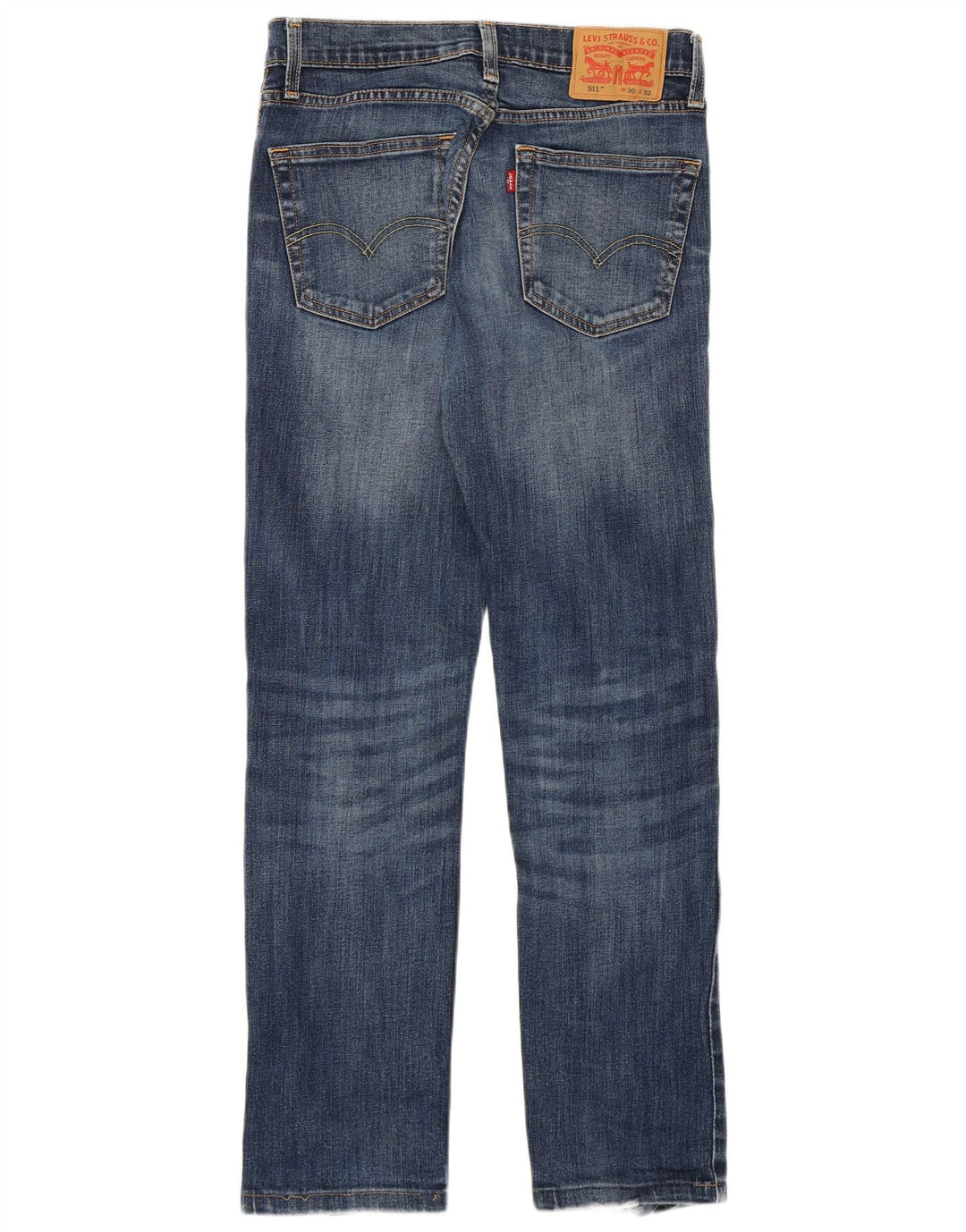 Męskie jeansy Levi's 511 w trudnej sytuacji W30 L29 Niebieska bawełna