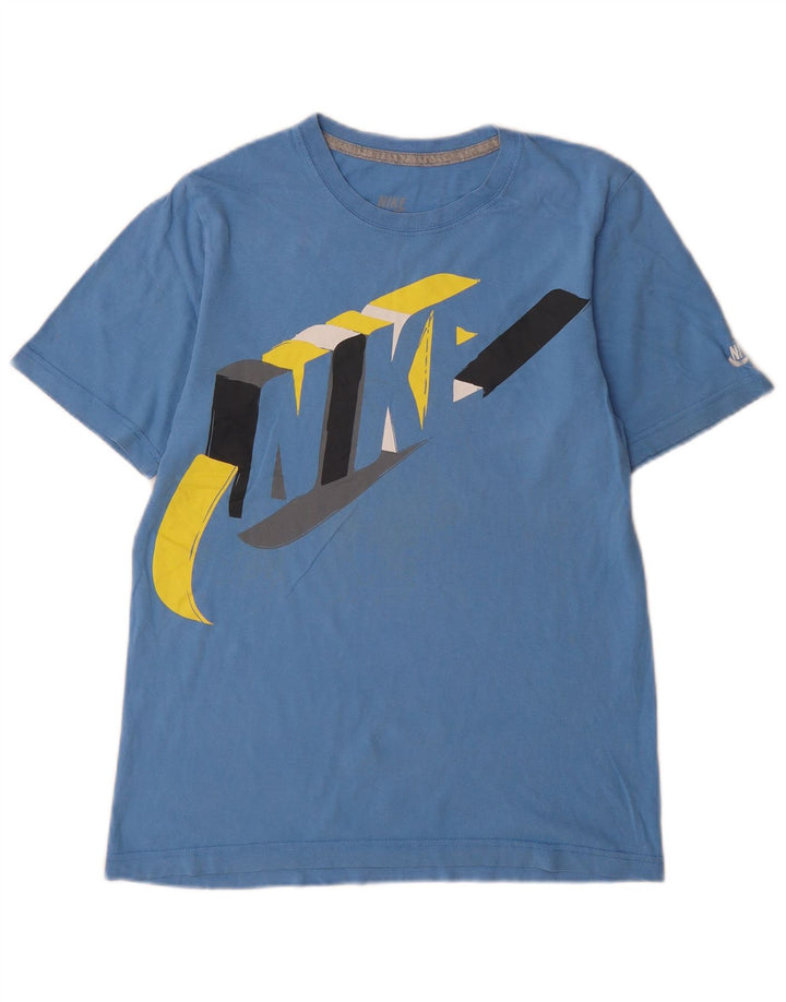 Męski T-shirt Nike Slim Fit Graphic Top, średni niebieski