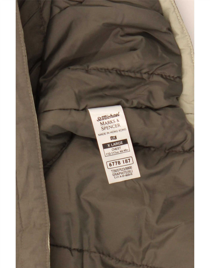 Marks & Spencer Męska wyściełana kamizelka UK 42 XL Khaki, poliamid