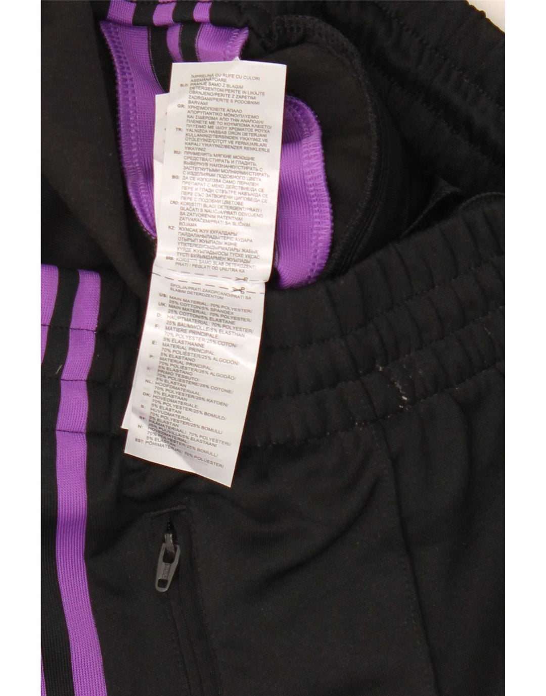 Damskie spodnie dresowe Adidas UK 10, małe, czarne, poliestrowe