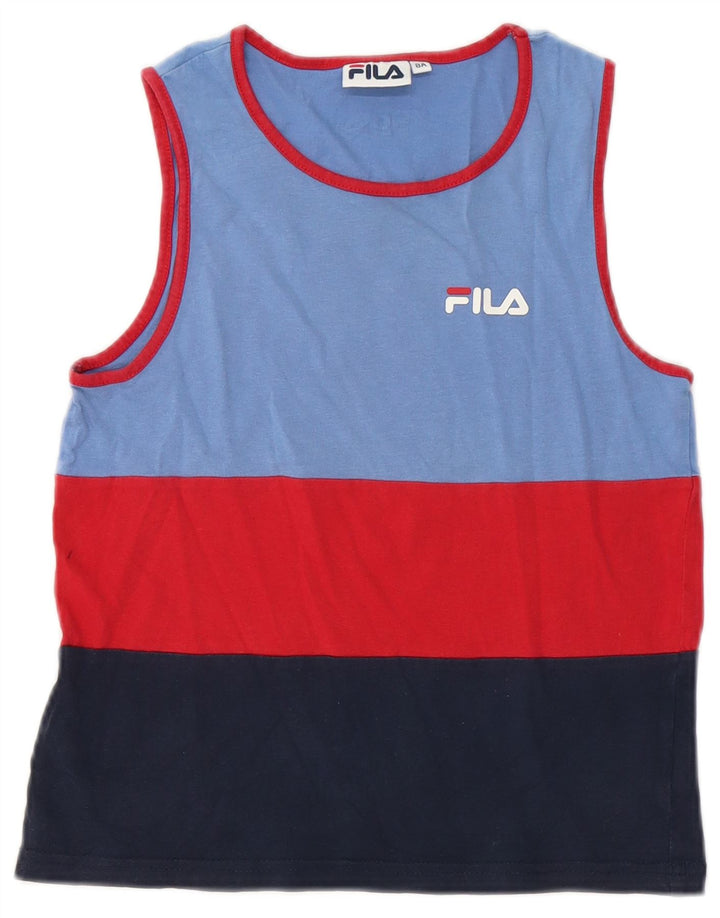 Top chłopięcy Fila Vest 7-8 lat, wielokolorowy, z blokami kolorów