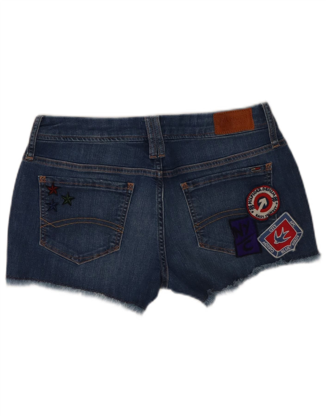 Damskie spodenki jeansowe Tommy Hilfiger Graphic W29 Średnioniebieskie bawełniane