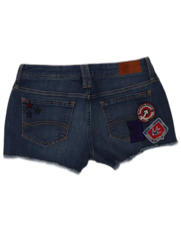 Damskie spodenki jeansowe Tommy Hilfiger Graphic W29 Średnioniebieskie bawełniane