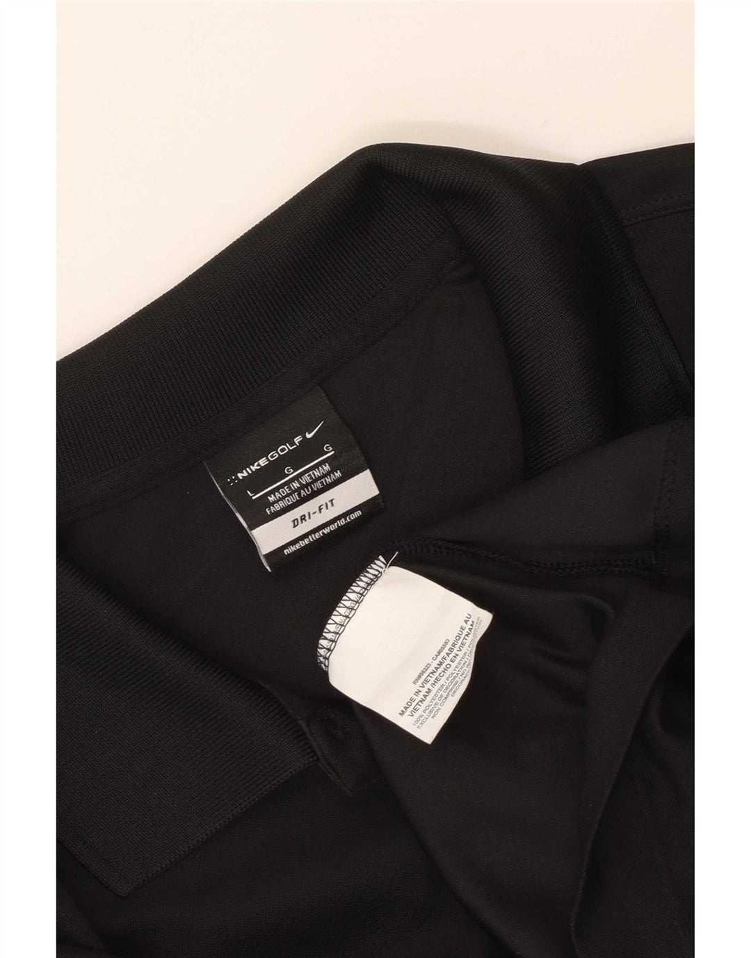 Męska koszulka polo Nike Dri Fit, duża, czarna, poliestrowa